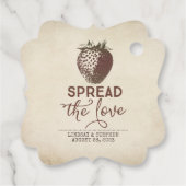 Verbreiten der Liebe Strawberry Wedding Geschenkanhänger (Rückseite)
