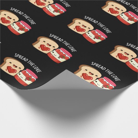 Verbreiten Sie die Liebe Funny Jam und Brot Puppe Geschenkpapier (Ecke)