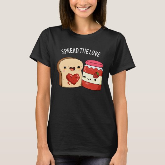 Verbreiten Sie die Liebe Funny Jam und Brot Puppe T-Shirt (Vorderseite)