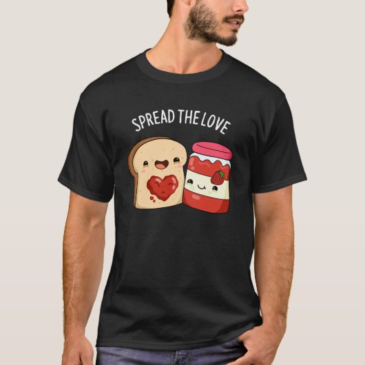 Verbreiten Sie die Liebe Funny Jam und Brot Puppe T-Shirt (Vorderseite)