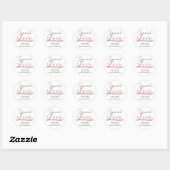 Verbreiten Sie die Liebe Minimal Script Wedding Cl Runder Aufkleber (Blatt)