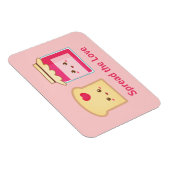 Verbreiten Sie die Liebe mit Niedlich Toast und Ja Magnet (Rechte Seite)