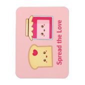 Verbreiten Sie die Liebe mit Niedlich Toast und Ja Magnet (Vertikal)