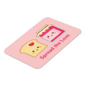 Verbreiten Sie die Liebe mit Niedlich Toast und Ja Magnet (Linke Seite)