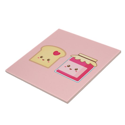 Verbreiten Sie die Liebe mit niedlichem Toast und Fliese (Seite)