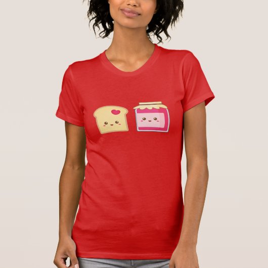 Verbreiten Sie die Liebe mit niedlichem Toast und T-Shirt (Vorderseite)