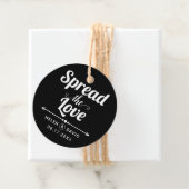 Verbreiten Sie die Liebe schwarz-weiß Typografie H Geschenkanhänger (Beispiel)