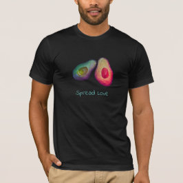 Verbreiten Sie Liebe-Avocado (USA gemachtes, hohes T-Shirt