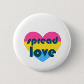 Verbreiten Sie Pansexual Liebe Button (Vorderseite)
