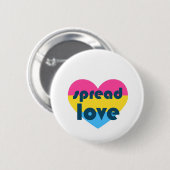 Verbreiten Sie Pansexual Liebe Button (Vorne & Hinten)