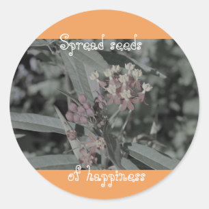 Verbreiten Sie Samen der Glückaufkleber Runder Aufkleber