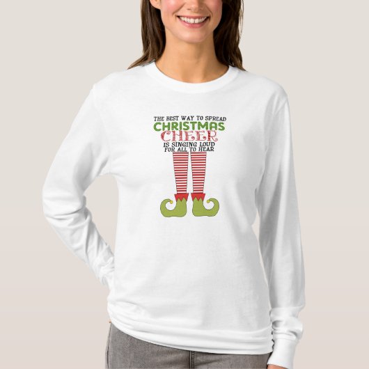 Verbreiten Sie Weihnachtsbeifall-Elf-Shirt T-Shirt (Vorderseite)