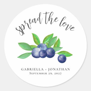 Verbreitung der Liebe Blueberry-Jam-Gastgeschenk H Runder Aufkleber