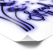 Verbreitung der Liebe Dandelion und Libellen Fotodruck (Ecke)