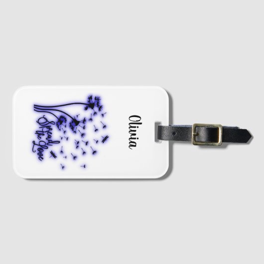 Verbreitung der Liebe Dandelion und Libellen Gepäckanhänger (Vorderseite (Horizontal))