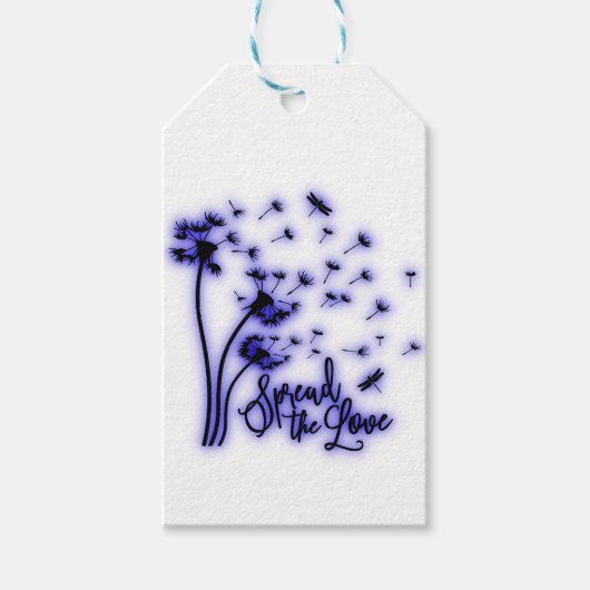 Verbreitung der Liebe Dandelion und Libellen Geschenkanhänger (Vorderseite)