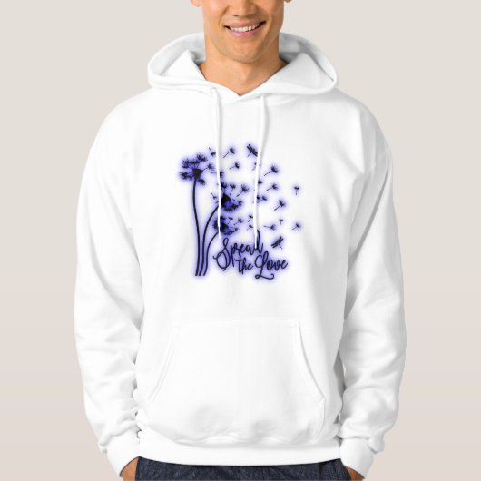 Verbreitung der Liebe Dandelion und Libellen Hoodie (Vorderseite)