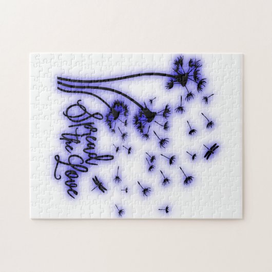 Verbreitung der Liebe Dandelion und Libellen Puzzle (Horizontal)