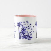 Verbreitung der Liebe Dandelion und Libellen Tasse (Zentrum)