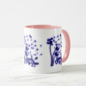 Verbreitung der Liebe Dandelion und Libellen Tasse (VorderseiteRechts)