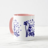 Verbreitung der Liebe Dandelion und Libellen Tasse (Vorderseite Links)
