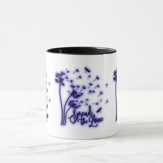 Verbreitung der Liebe Dandelion und Libellen Tasse (Zentrum)
