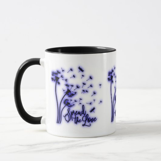 Verbreitung der Liebe Dandelion und Libellen Tasse (Links)