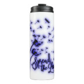 Verbreitung der Liebe Dandelion und Libellen Thermosbecher (Vorderseite)