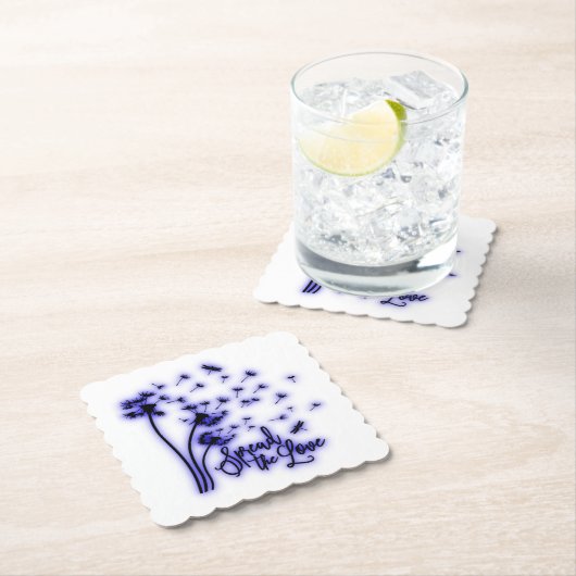 Verbreitung der Liebe Dandelion und Libellen Untersetzer (Vor Ort)