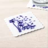 Verbreitung der Liebe Dandelion und Libellen Untersetzer (angewinkelt)