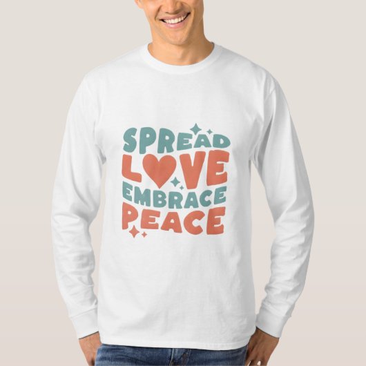 Verbreitung der Liebe Embrace Peace Inspiration T T-Shirt (Vorderseite)
