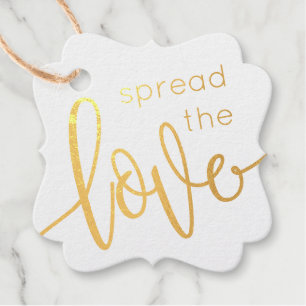 Verbreitung der Liebe Floral und REAL FOIL Geschenkanhänger