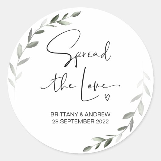 Verbreitung der Liebe Gastgeschenk Hochzeit Jam Ja Runder Aufkleber (Vorderseite)