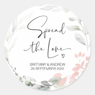 Verbreitung der Liebe Gastgeschenk Hochzeit Jam Ja Runder Aufkleber