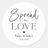 Verbreitung der Liebe Hochzeit Bridal Gefallen Sti Runder Aufkleber (Vorderseite)