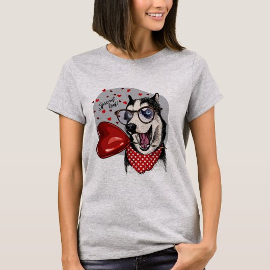 Verbreitung der Liebe Husky T-Shirt (Vorderseite)