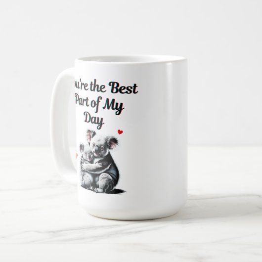 Verbreitung der Liebe 🐨 💖 Kaffeetasse (Vorderseite Links)