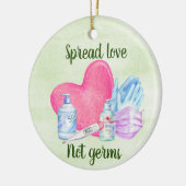 Verbreitung der Liebe nicht Germs 2020 Covid Chrit Keramik Ornament (Links)