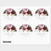 Verbreitung der Liebe nicht Germs Moody Pum Floral Runder Aufkleber (Blatt)