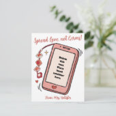 Verbreitung der Liebe nicht Germs Valentines Hand  Karte (Stehend Vorderseite)