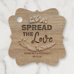 Verbreitung der Liebe rustikale Hochzeit Geschenkanhänger