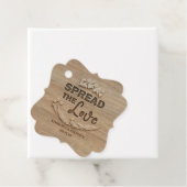 Verbreitung der Liebe rustikale Hochzeit Geschenkanhänger (Beispiel)