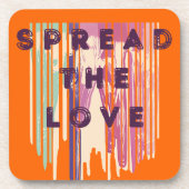 Verbreitung der Liebe schmolzene Farben Positive Z Getränkeuntersetzer (Vorderseite)