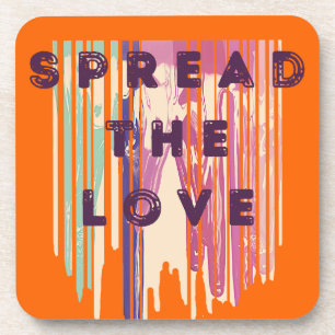 Verbreitung der Liebe schmolzene Farben Positive Z Getränkeuntersetzer