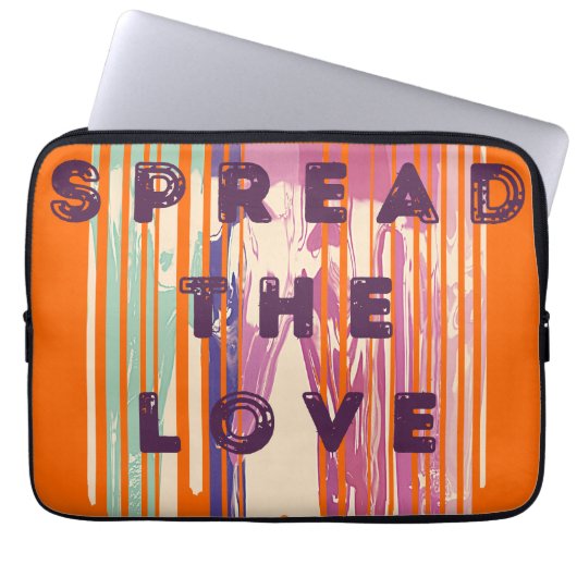 Verbreitung der Liebe schmolzene Farben Positive Z Laptopschutzhülle (Vorderseite)