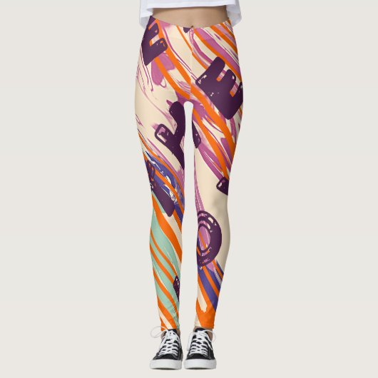 Verbreitung der Liebe schmolzene Farben Positive Z Leggings (Vorderseite)