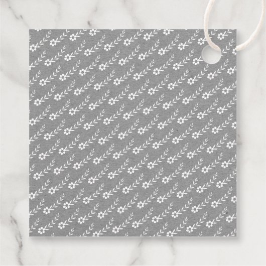 Verbreitung der Liebe Typografie grau rustikale Ho Geschenkanhänger (Rückseite)