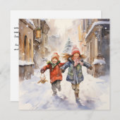 Verbreitung der Weihnachtsfreude Feiertagskarte (Vorne/Hinten)