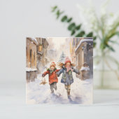 Verbreitung der Weihnachtsfreude Feiertagskarte (Stehend Vorderseite)