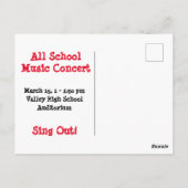 Verbreitung des Word Music Concert Postkarte (Rückseite)